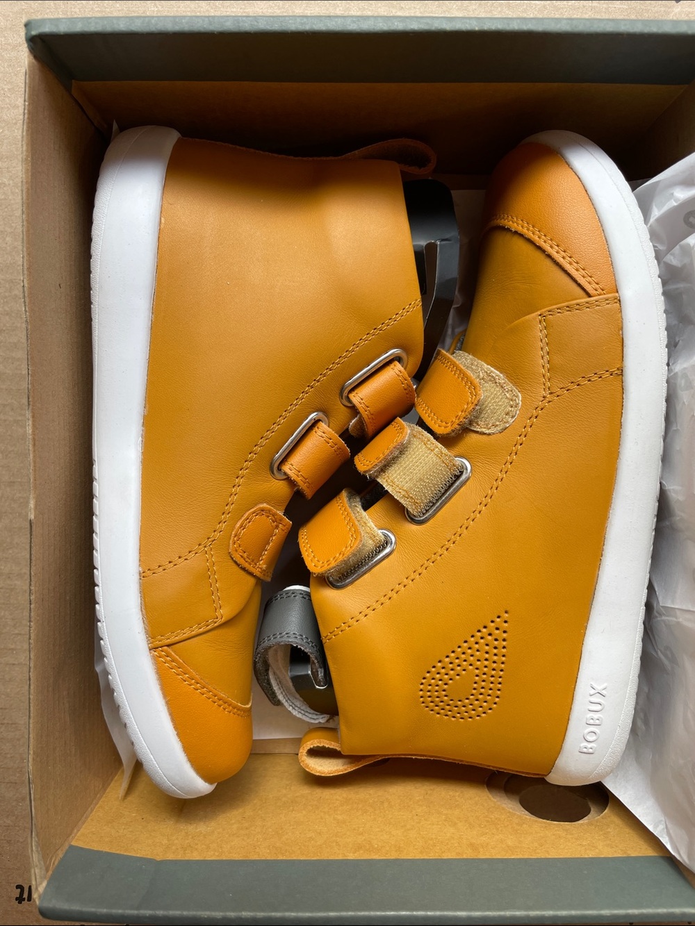 Bobux Kids' Mustard Yellow High-Top Sneakers